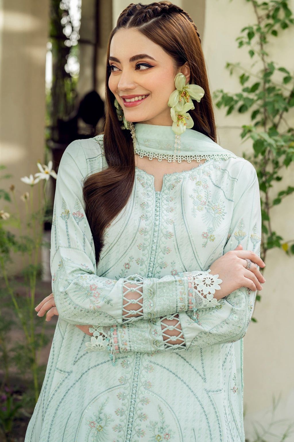 JAZMIN-3PC LAWN EMBROIDERED COLLECTION. - Image 2